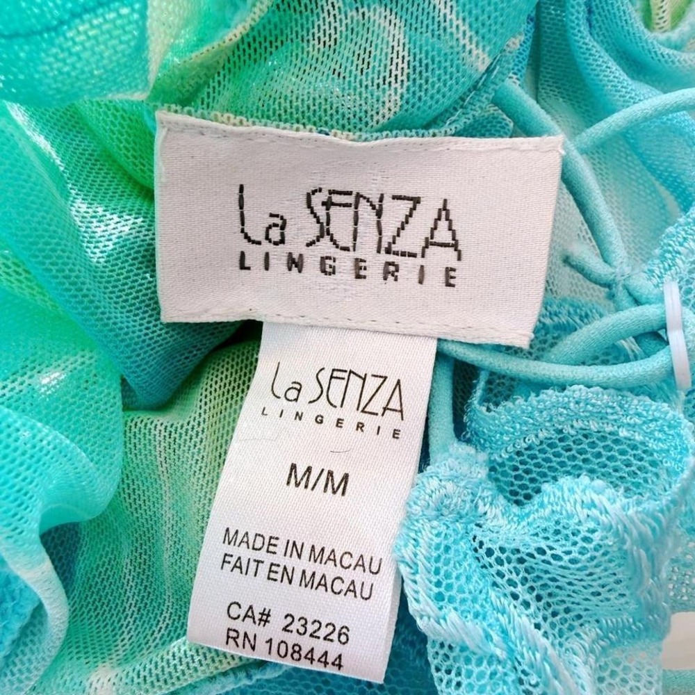 Vintage Y2K 2000s La Senza sheer blue and white maxi slip dress - Picture 5 of 5